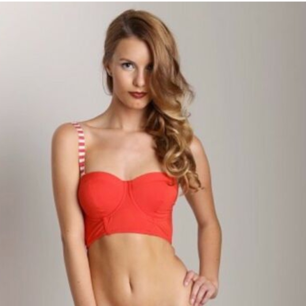 Splendid Intimates Cropped Bustier Paprika Bra 32D